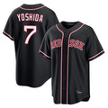 Rebec B.Red Sox #7 Masataka Yoshida Player Black Out Home Game Stitched Jerseys