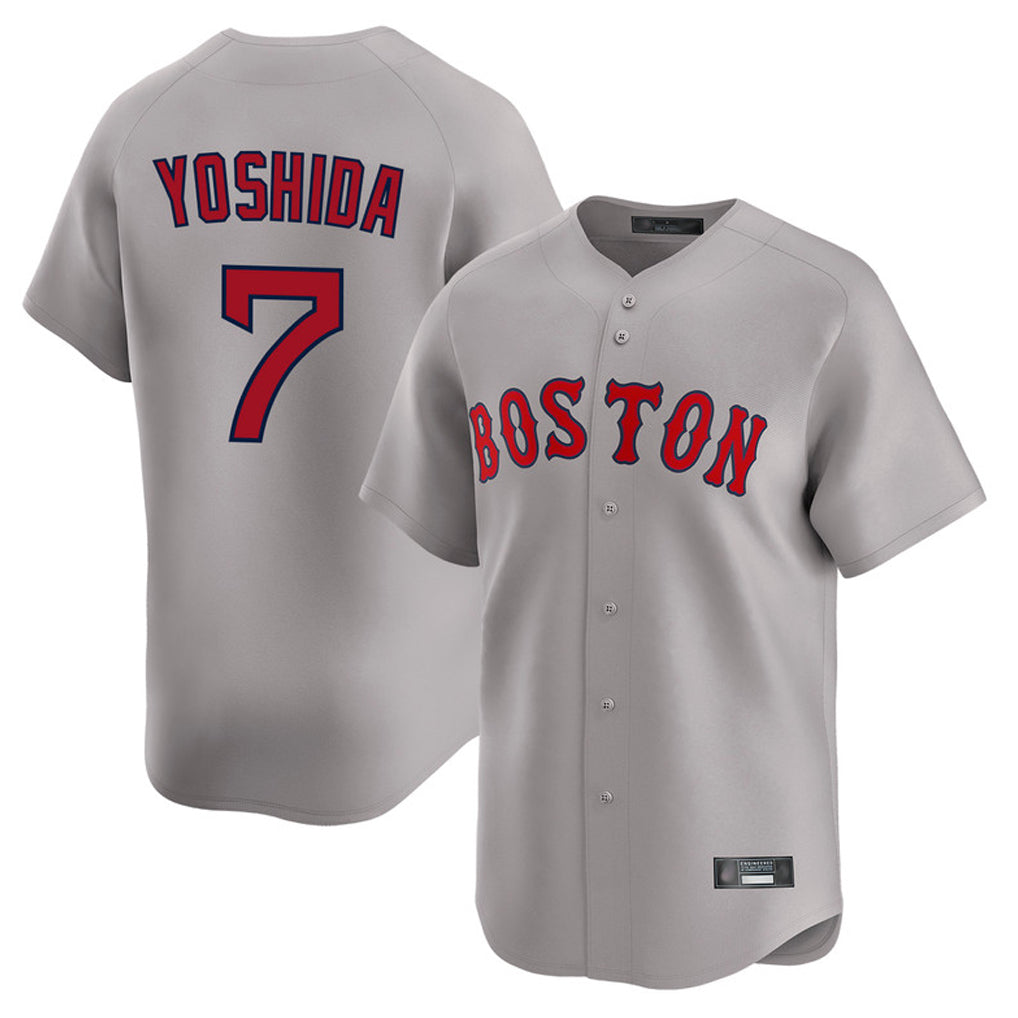 Rebec B.Red Sox #7 Masataka Yoshida Player Gray Road Limited Home Game Stitched Jersey