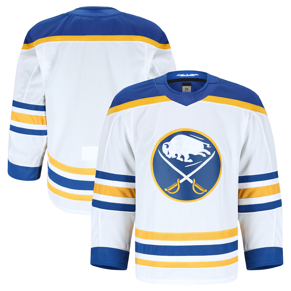 Rebec B.Sabres White Away Authentic Pro Stitched Jerseys