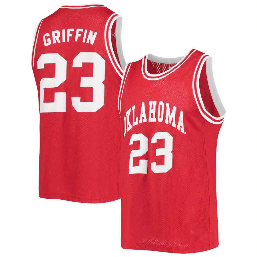 Rebec O.Sooners #23 Blake Griffin  Original Retro Brand Commemorative Classic Basketball Jersey Crimson Stitched American College Jerseys