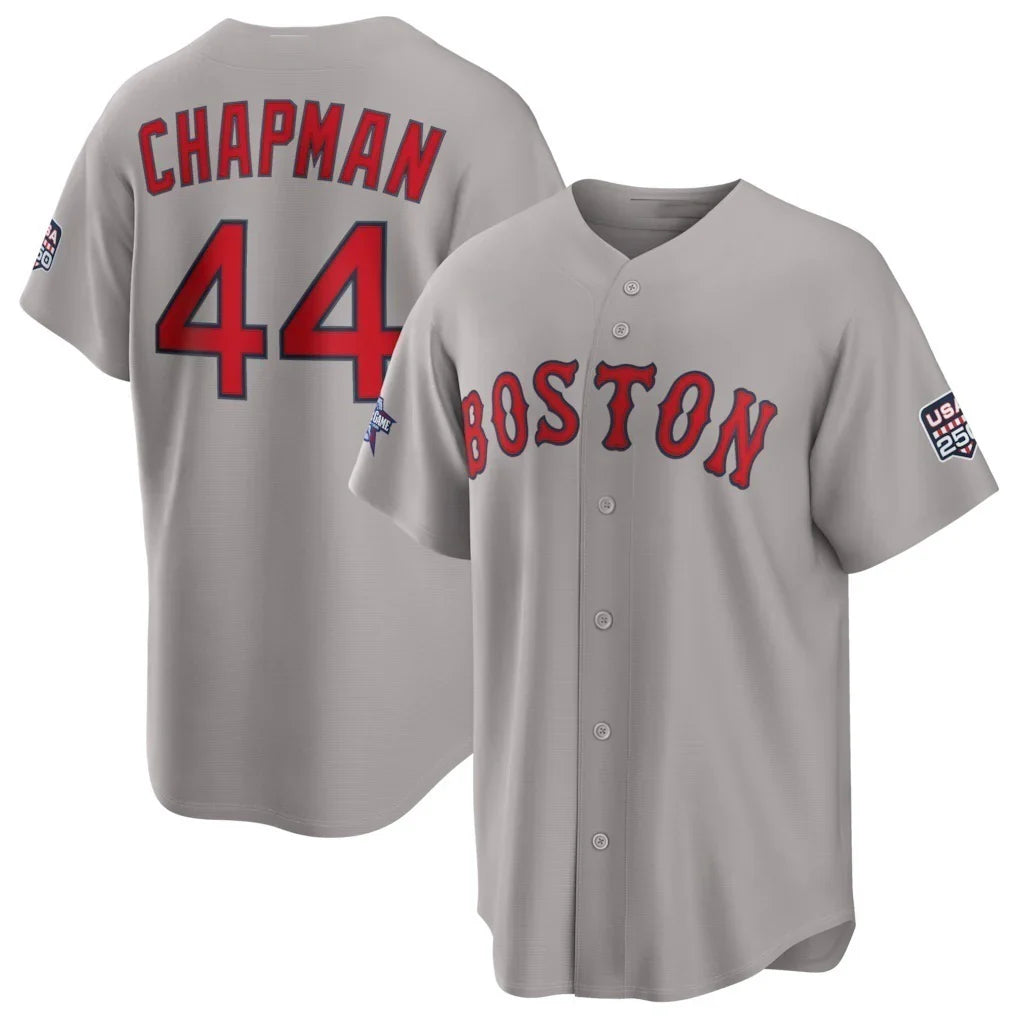 B.Red Sox #44 Aroldis Chapman 2026 All-Star Game Gray Rebec Replica Baseball Stitched Jerseys