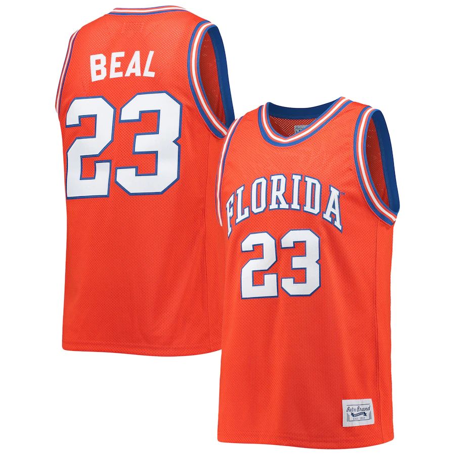 Rebec F.Gators #23 Bradley Beal Original Retro Brand Alumni Commemorative Classic Basketball Jersey Orange Stitched American College Jerseys