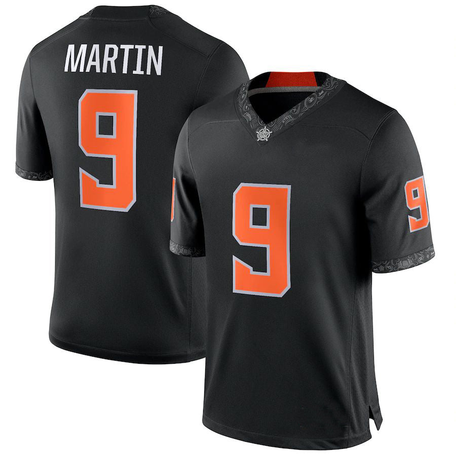 Rebec O.State Cowboys #9 Brock Martin NIL Replica Football Jersey Black Stitched American College Jerseys
