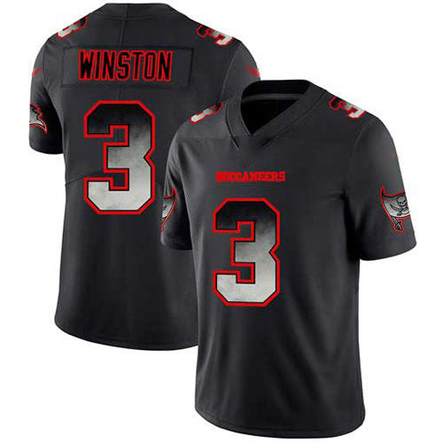 Rebec TB.Buccaneers #3 Jameis Winston Black Men's Stitched Vapor Untouchable Limited Smoke Fashion Jersey