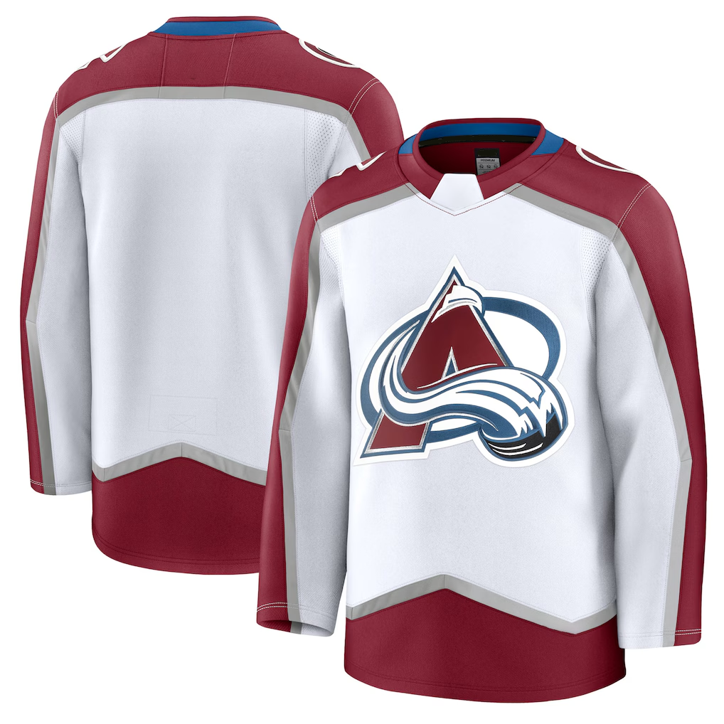 Rebec C.Avalanche White Away Premium Jerseys