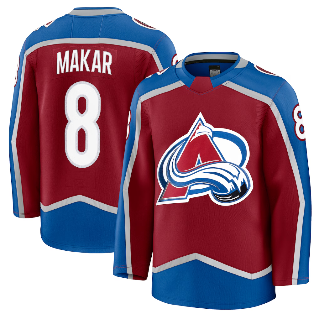 Rebec C.Avalanche #8 Cale Makar Burgundy Home Premium Jerseys