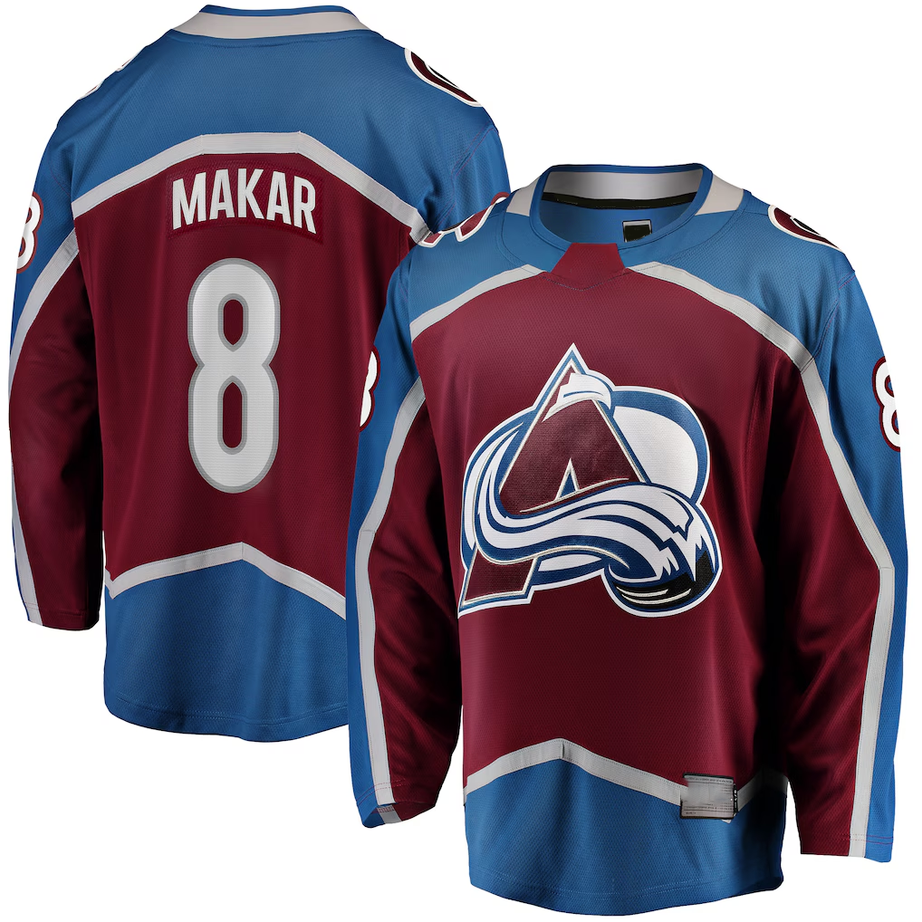 Rebec C.Avalanche #8 Cale Makar Maroon  Home Breakaway Player Jerseys