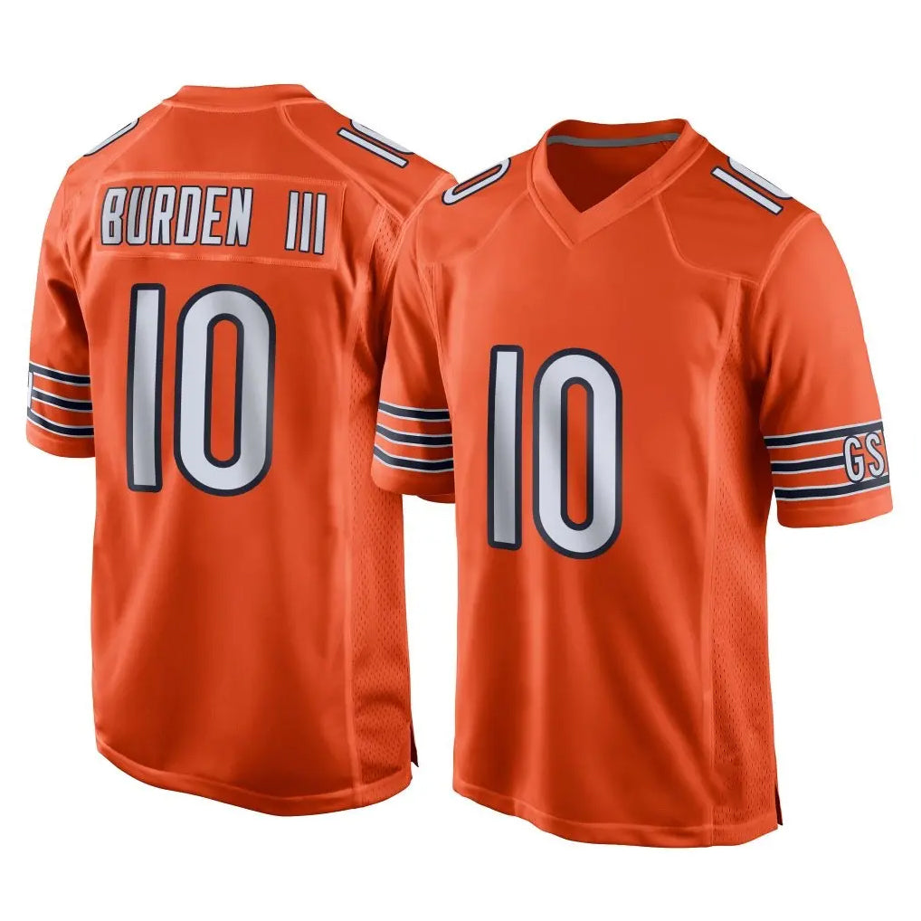 C.Bears #10 Luther Burden III Player Orange Rebec Vapor F.U.S.E. Limited Home Game Stitched Jerseys