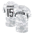 C.Bears #15 Rome Odunze Player Arctic Camo Rebec Salute to Service Performance T-Shirt Limited Stitched Jerseys