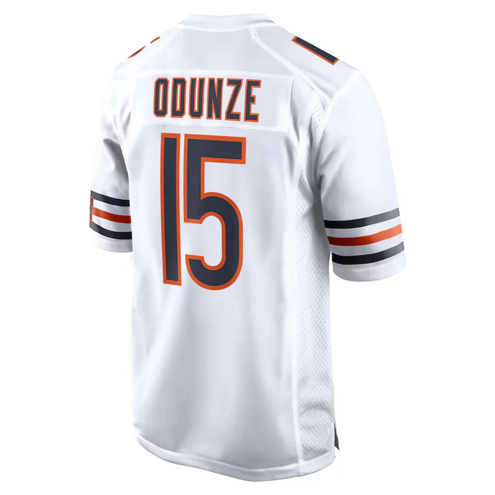 C.Bears #15 Rome Odunze Player White Rebec Home Game Stitched Jerseys
