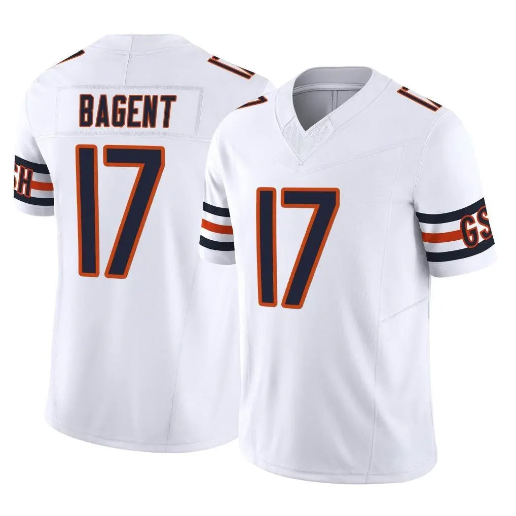Rebec C.Bears #17 Tyson Bagent Player White Vapor F.U.S.E. Limited Home Game Stitched Jerseys