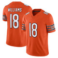 Rebec C.Bears #18 Caleb Williams Player Orange Vapor F.U.S.E. Limited Home Game Stitched Jerseys