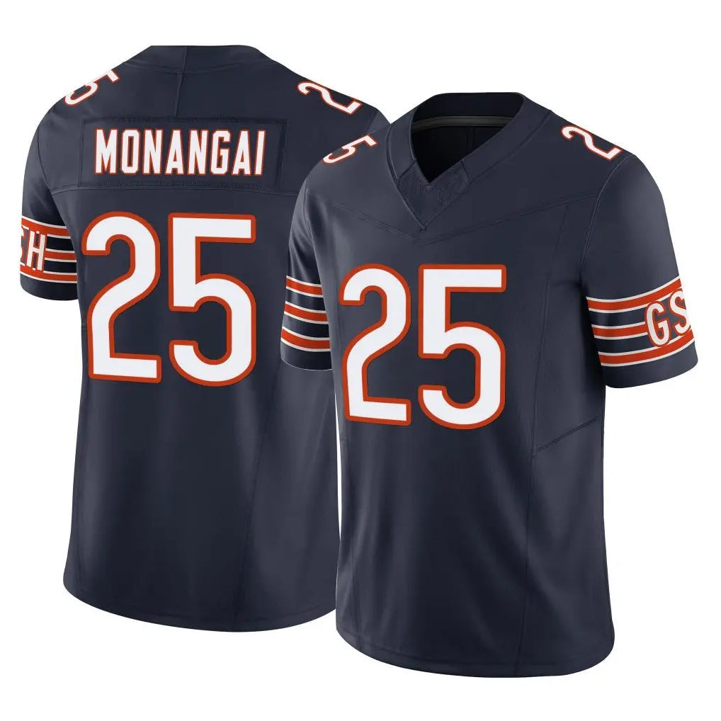 Rebec C.Bears #25 Kyle Monangai Player Navy Vapor Untouchable Limited Home Game Stitched Jerseys