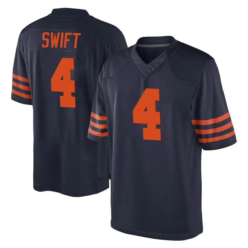 Rebec C.Bears #4 D'Andre Swift Player Navy Blue Alternate Game Stitched Jerseys