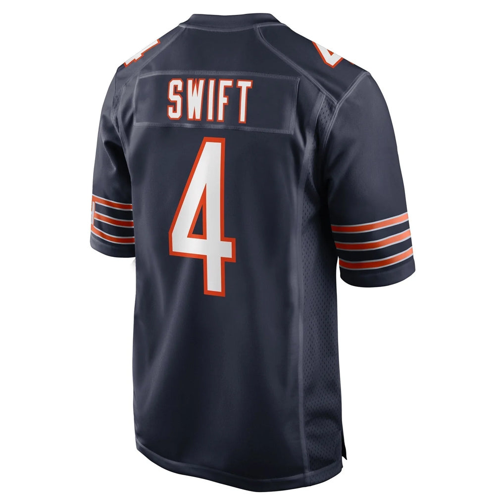 Rebec C.Bears #4 D'Andre Swift Player Navy Home Game Stitched Jerseys