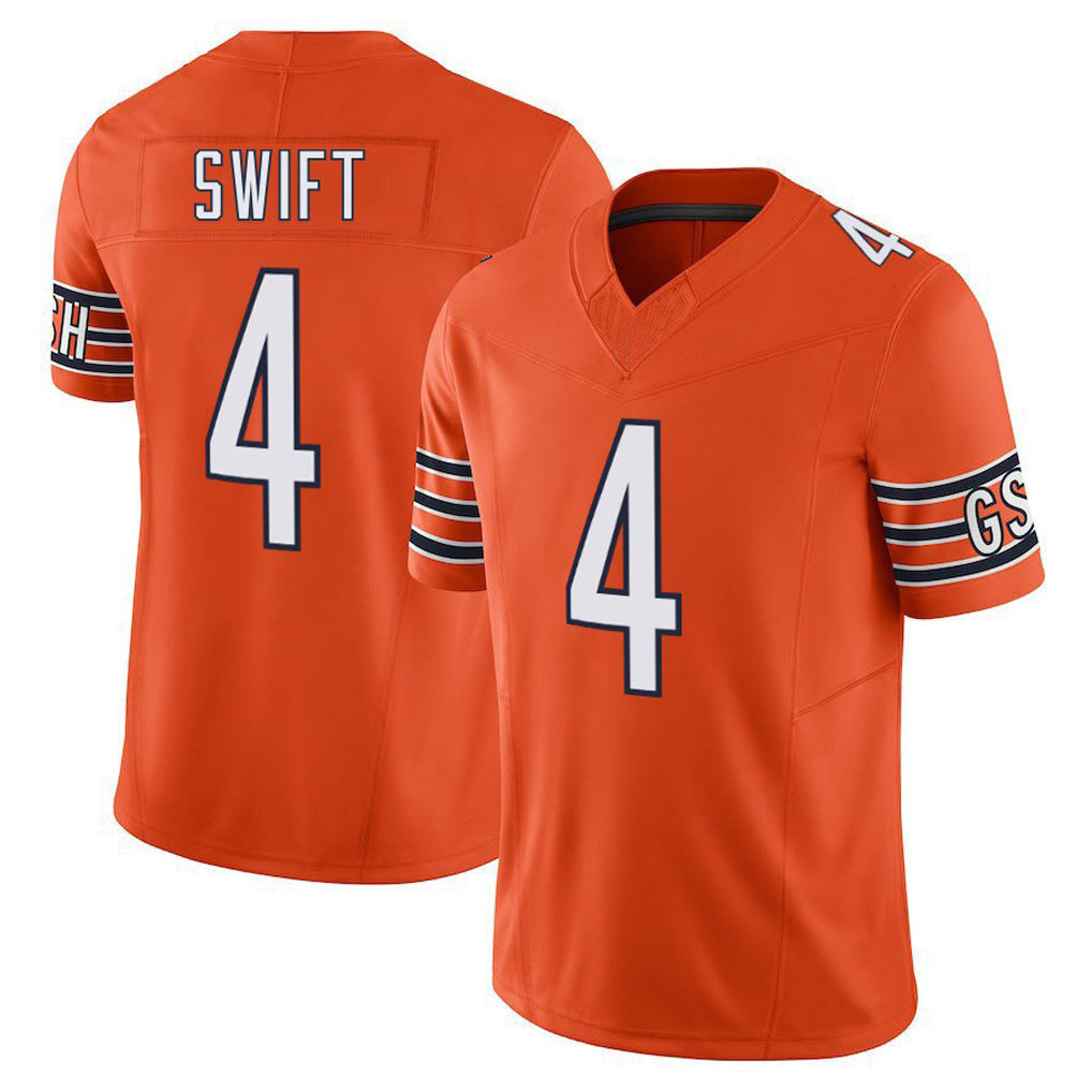 Rebec C.Bears #4 D'Andre Swift Player Orange Vapor F.U.S.E. Limited Home Game Stitched Jerseys
