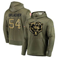 Rebec C.Bears #54 Brian Urlacher Player Olive Salute to Service Pullover Hoodies Home Game Stitched Jerseys