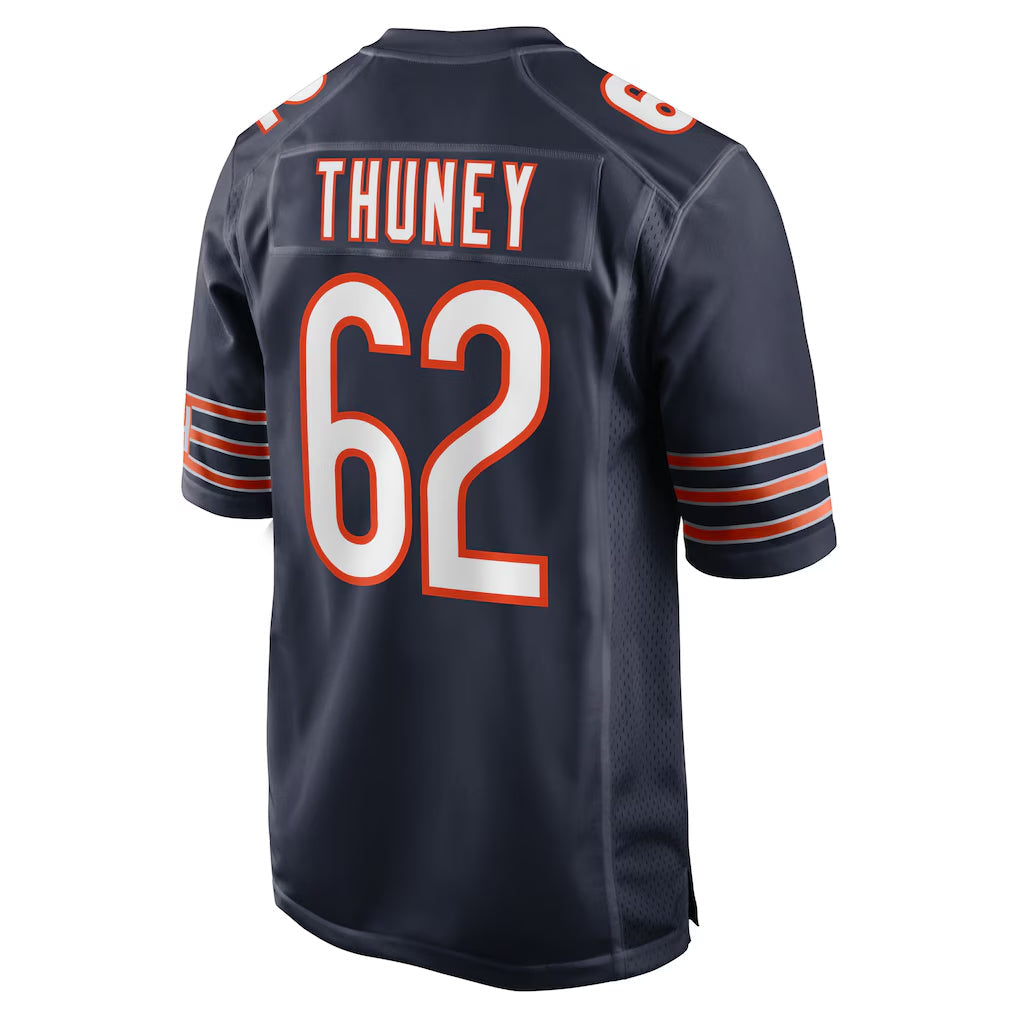 Rebec C.Bears #62 Joe Thuney Player Navy Home Game Stitched Jerseys
