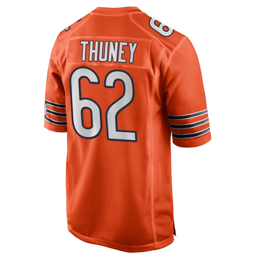 Rebec C.Bears #62 Joe Thuney Player Orange Home Game Stitched Jerseys