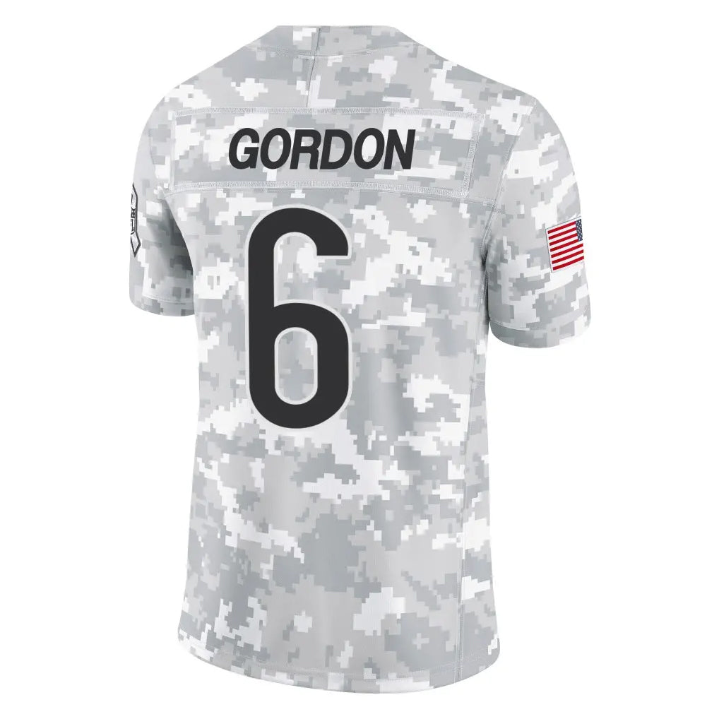 Rebec C.Bears #6 Kyler Gordon Player Arctic Camo Salute to Service Limited Stitched Jerseys