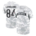 Rebec C.Bears #84 Colston Loveland Player Arctic Camo Salute to Service Performance T-Shirt Limited Stitched Jerseys
