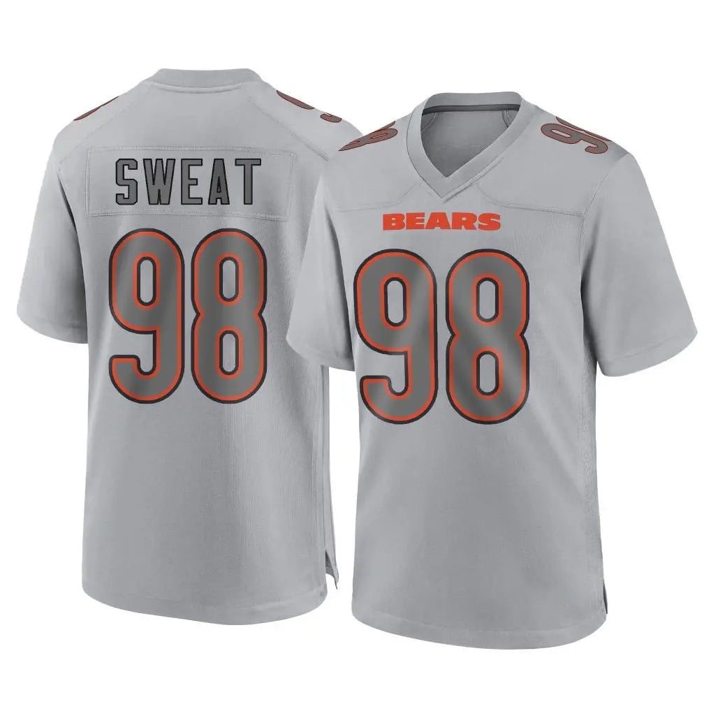 Rebec C.Bears #98 Montez Sweat Player Gray Atmosphere Fashion Game Stitched Jerseys