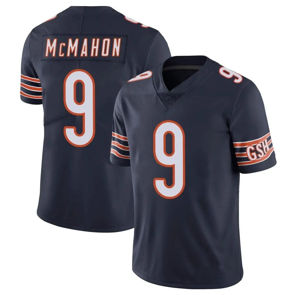 C.Bears #9 Jim McMahon Player Navy Rebec Vapor Untouchable Limited Home Game Stitched Jerseys