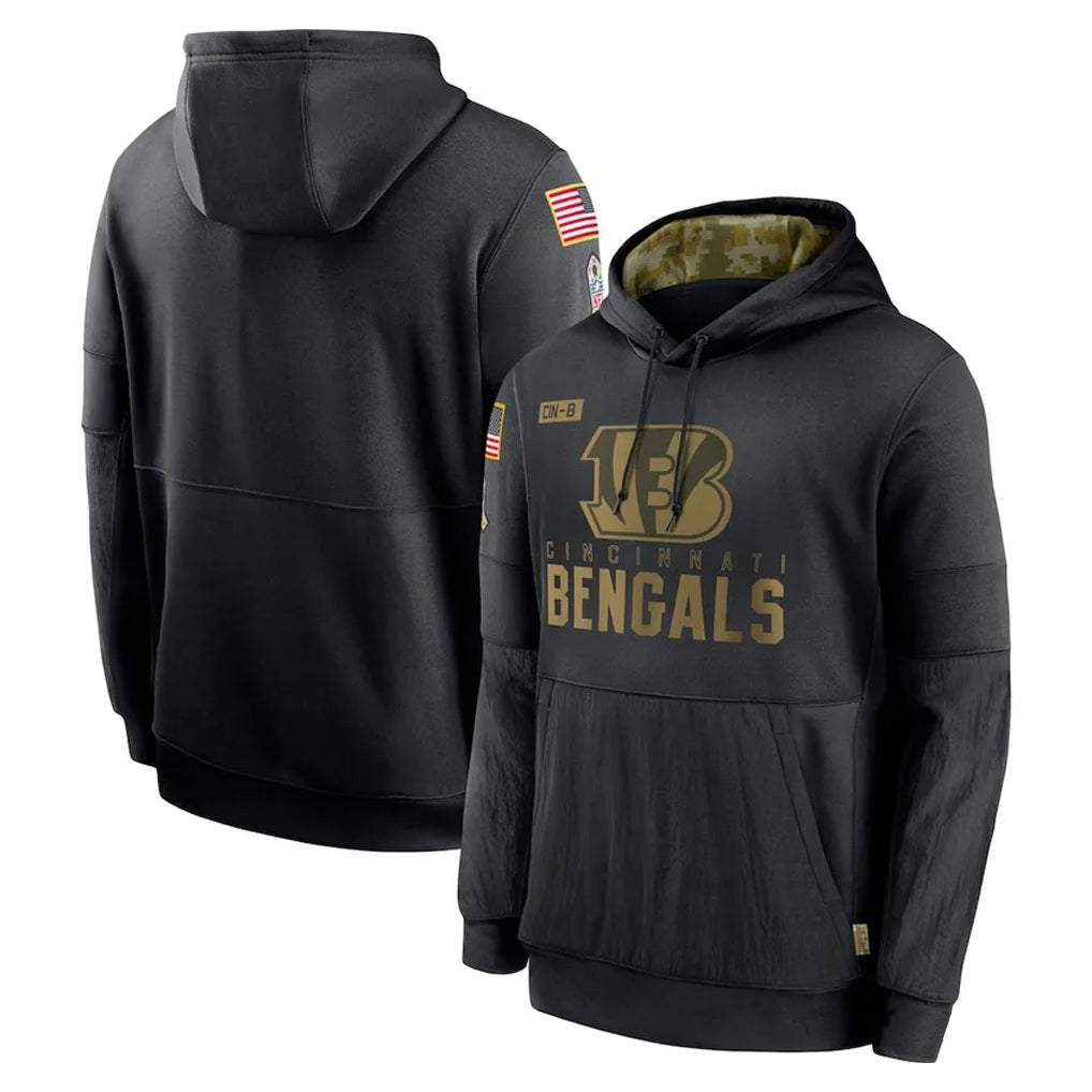 Rebec C.Bengals Black Salute to Service Pullover Hoodies Limited Blank Player Stitched Jerseys