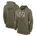 Rebec C.Bengals Olive Salute to Service Performance Pullover Hoodie Limited Blank Player Stitched Jerseys