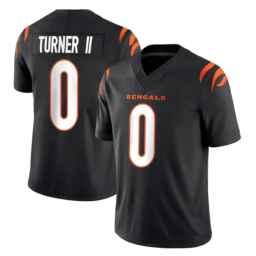 Rebec C.Bengals #0 DJ Turner II Player Black Vapor F.U.S.E. Limited Home Game Stitched Jerseys