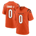 Rebec C.Bengals #0 DJ Turner II Player Orange Home Game Stitched Jerseys