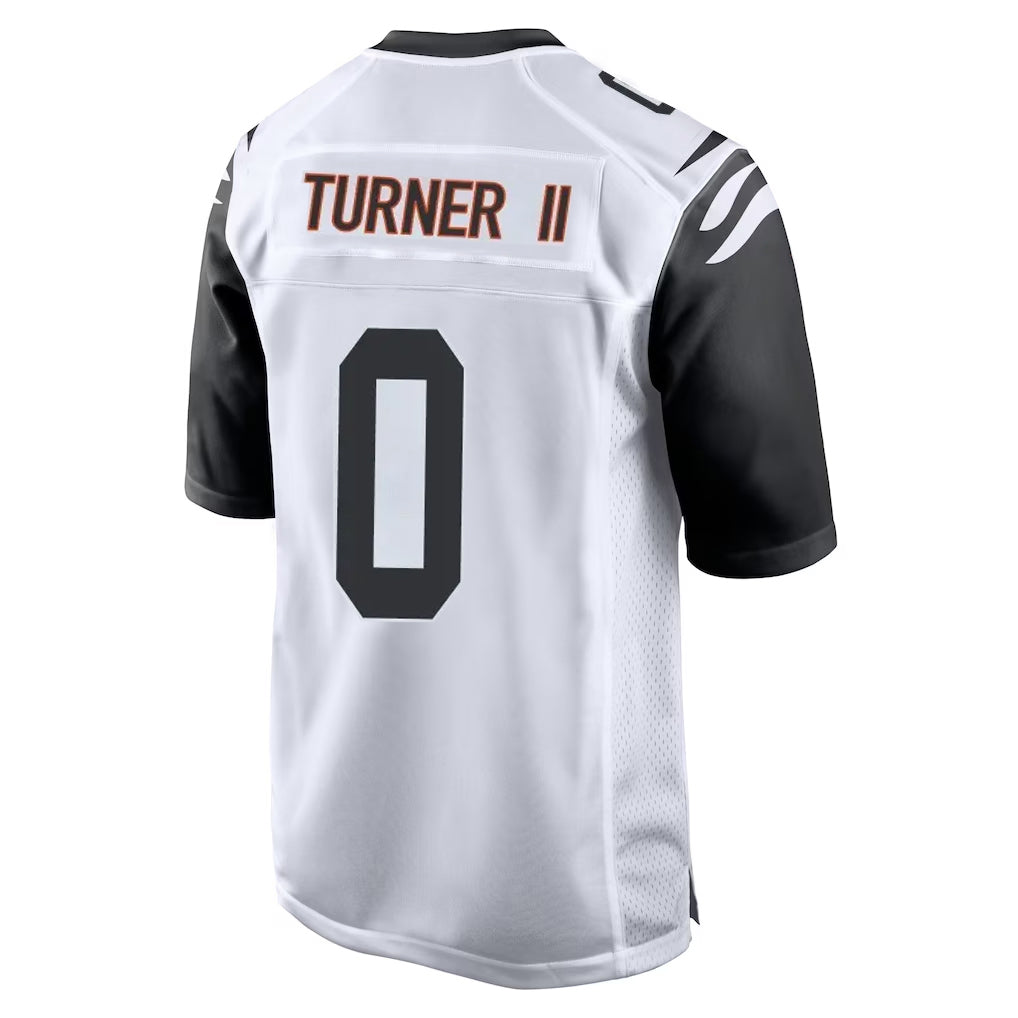 Rebec C.Bengals #0 DJ Turner II Player White Alternate Home Game Stitched Jerseys