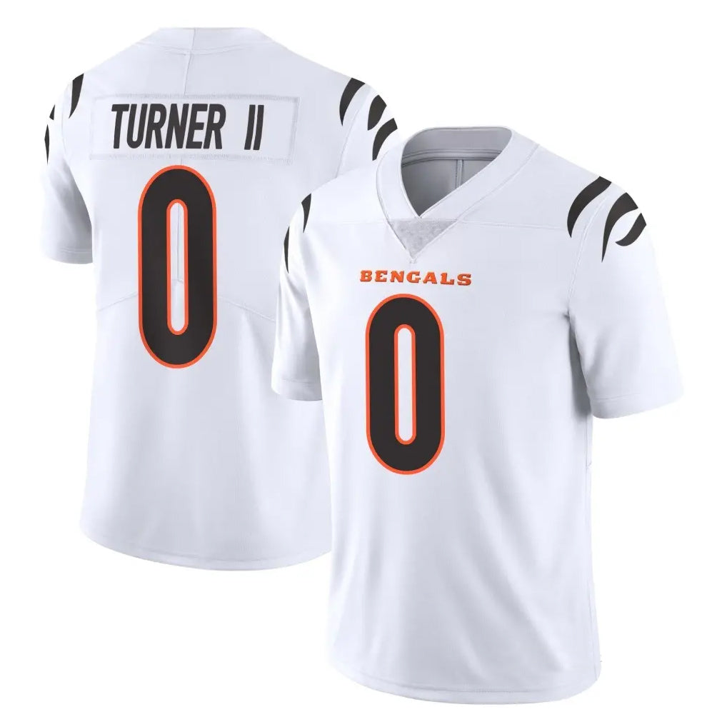 Rebec C.Bengals #0 DJ Turner II Player White Vapor Untouchable Limited Home Game Stitched Jerseys