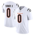 Rebec C.Bengals #0 DJ Turner II Player White Vapor Untouchable Limited Home Game Stitched Jerseys