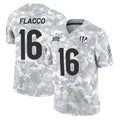 Rebec C.Bengals #16 Joe Flacco Player Arctic Camo Salute to Service Limited Stitched Jerseys