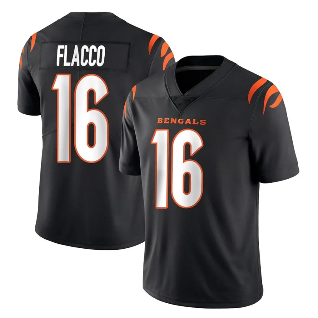 Rebec C.Bengals #16 Joe Flacco Player Black Vapor Untouchable Limited Home Game Stitched Jerseys