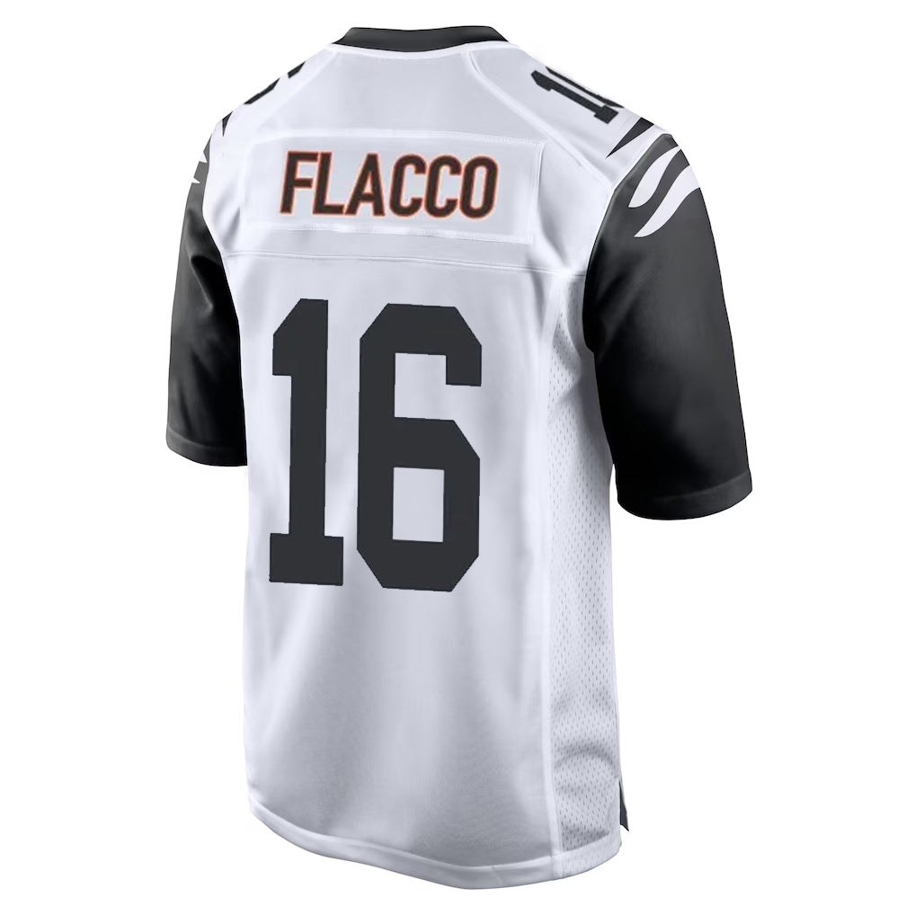 Rebec C.Bengals #16 Joe Flacco Player White Alternate Home Game Stitched Jerseys