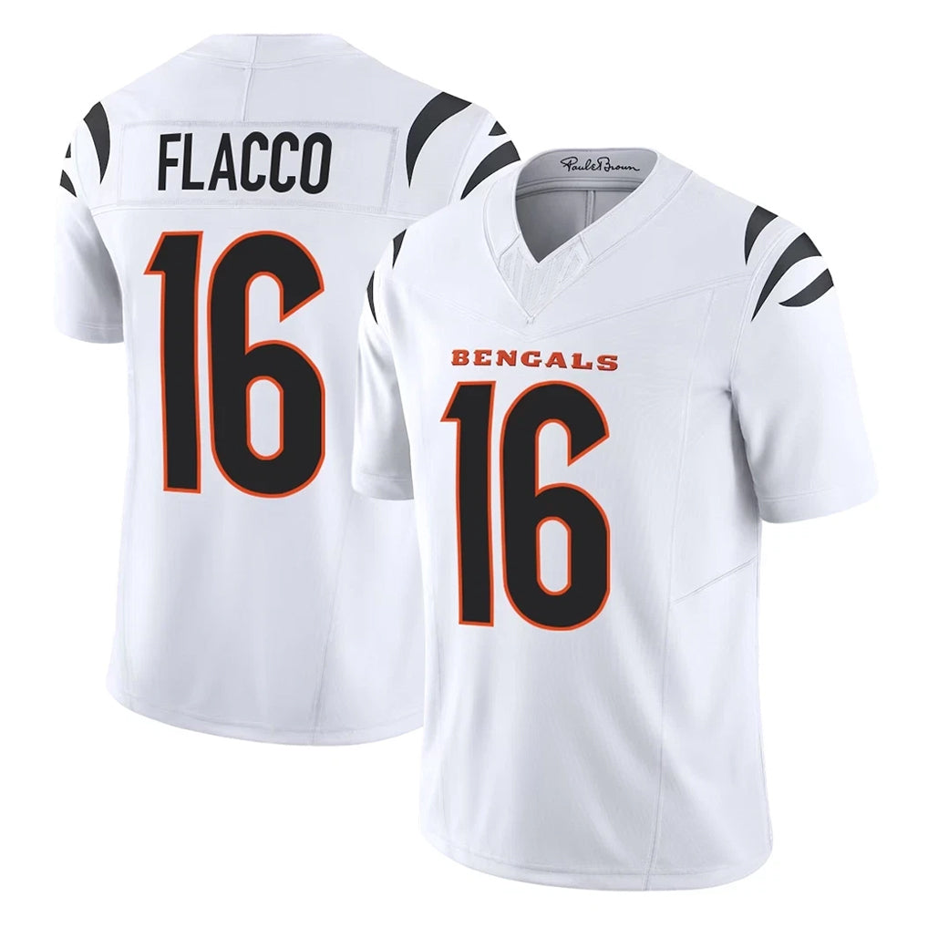 Rebec C.Bengals #16 Joe Flacco Player White Vapor F.U.S.E. Limited Home Game Stitched Jerseys