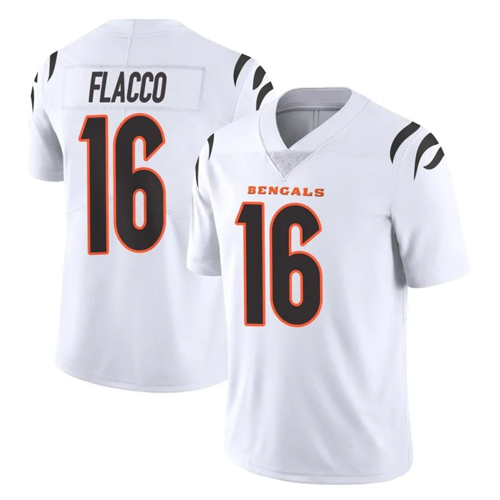 Rebec C.Bengals #16 Joe Flacco Player White Vapor Untouchable Limited Home Game Stitched Jerseys