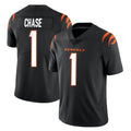 Rebec C.Bengals #1 Ja'Marr Chase Player Black Vapor Untouchable Limited Home Game Stitched Jerseys