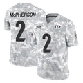 Rebec C.Bengals #2 Evan McPherson Player Arctic Camo Salute to Service Limited Stitched Jerseys