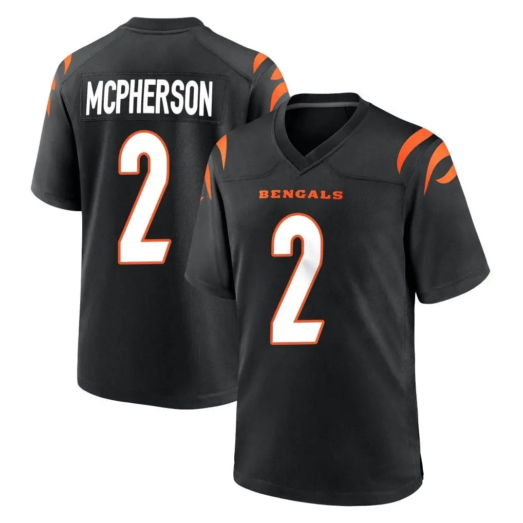 Rebec C.Bengals #2 Evan McPherson Player Black Home Game Stitched Jerseys