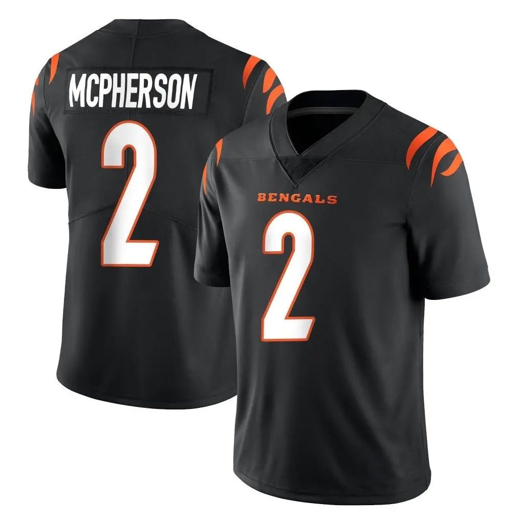 Rebec C.Bengals #2 Evan McPherson Player Black Vapor Untouchable Limited Home Game Stitched Jerseys