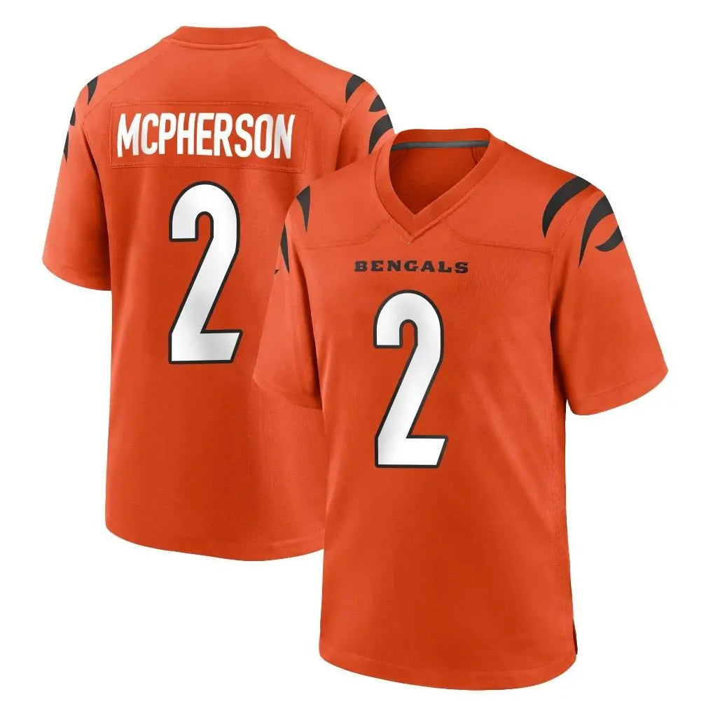 Rebec C.Bengals #2 Evan McPherson Player Orange Home Game Stitched Jerseys