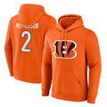 Rebec C.Bengals #2 Evan McPherson Player Orange Salute to Service Pullover Hoodie Limited Stitched Jerseys