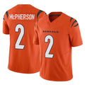 Rebec C.Bengals #2 Evan McPherson Player Orange Vapor F.U.S.E. Limited Home Game Stitched Jerseys