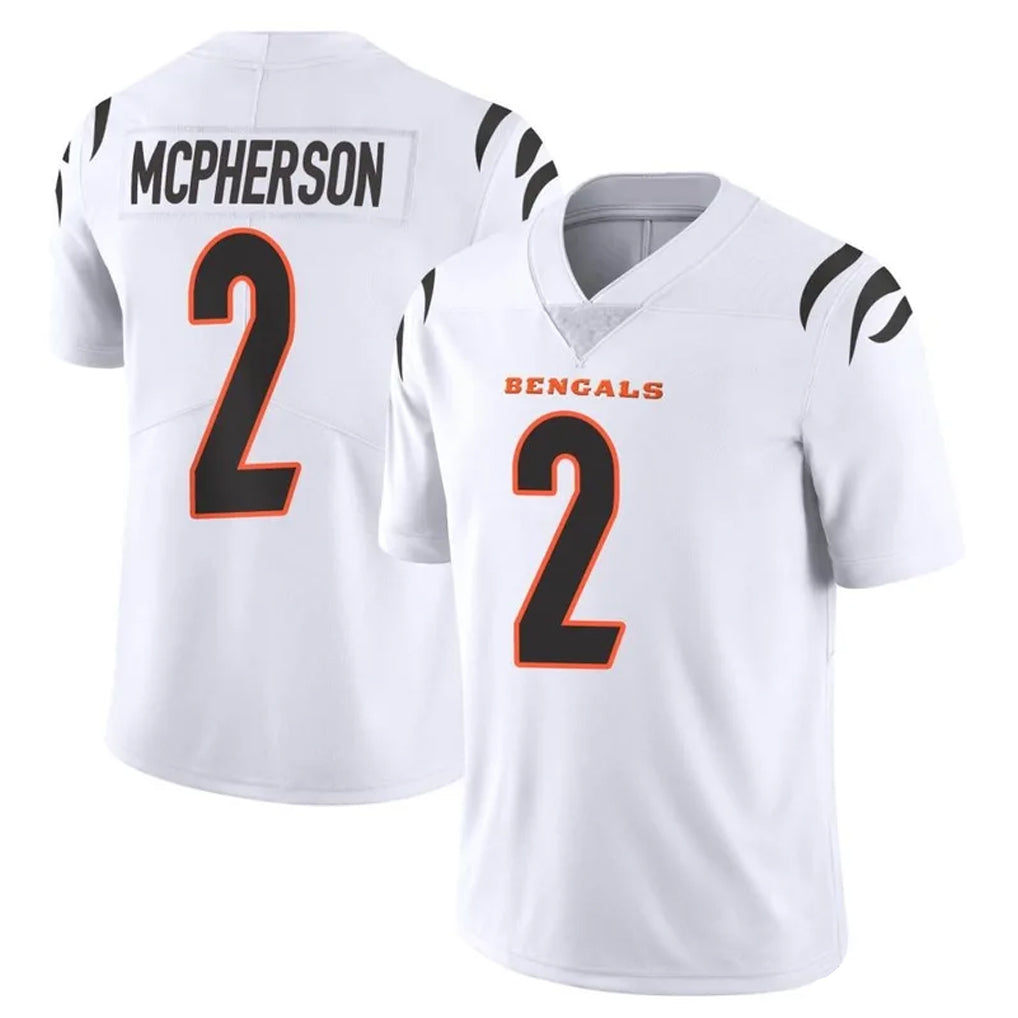 Rebec C.Bengals #2 Evan McPherson Player White Vapor Untouchable Limited Home Game Stitched Jerseys