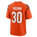 Rebec C.Bengals #30 Chase Brown Player Orange Home Game Stitched Jerseys