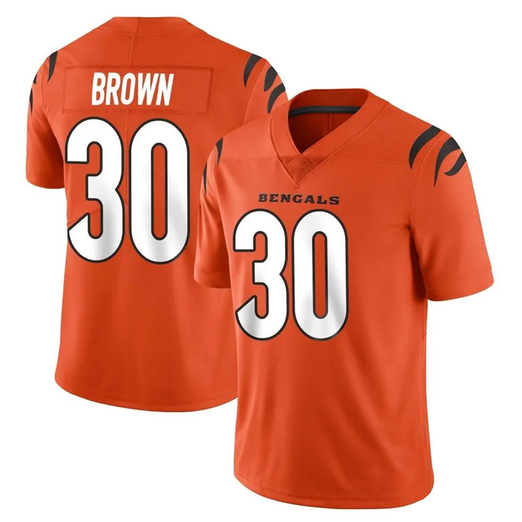 Rebec C.Bengals #30 Chase Brown Player Orange Vapor Untouchable Limited Home Game Stitched Jerseys