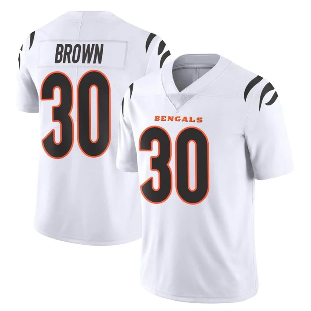 Rebec C.Bengals #30 Chase Brown Player White Vapor Untouchable Limited Home Game Stitched Jerseys